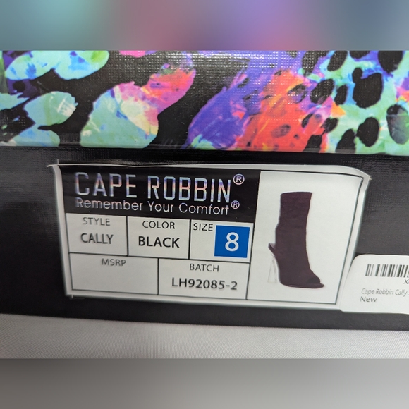 Cape Robbin Cally Round Toe Clear Block High Heels Size 8 - Picture 2 of 9